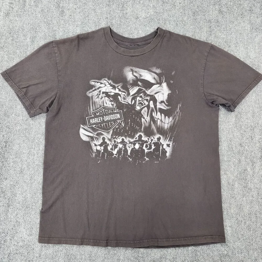 Harley Davidson Shirt Mens XL Jester Clown Joker Short Sleeve Zylstra HD 2010